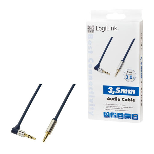 EAN 4052792034493 - LogiLink 3.5mm - 3.5mm 3m cable de audio 3,5 m 3,5mm Azul imagen 1