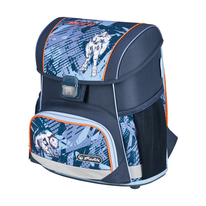 EAN 4008110397139 - Herlitz Loop Plus TechMech juego de mochila escolar Niño Poliéster Azul, Naranja imagen 5
