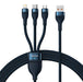 EAN 6932172618117 - Baseus SUP0003353 cable USB USB 3.2 Gen 1 (3.1 Gen 1) 1,2 m USB A USB C/Micro USB-A/Lightning Azul imagen 1