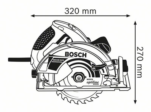 EAN 3165140607636 - Bosch 0 601 668 901 sierra circular portátil 19 cm 5000 RPM 1800 W imagen 2
