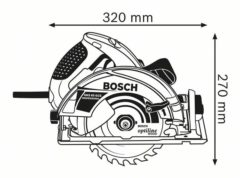 EAN 3165140607636 - Bosch 0 601 668 901 sierra circular portátil 19 cm 5000 RPM 1800 W imagen 2