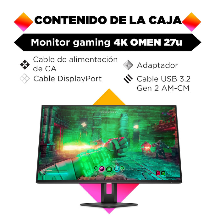 EAN 196337845503 - HP OMEN 27u 4K 144Hz HDR IPS Gaming Monitor pantalla para PC 68,6 cm (27") 3840 x 2160 Pixeles 4K Ultra HD imagen 10