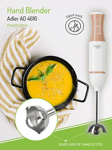 EAN 5902934831291 - Adler AD 4616 licuadora 0 L Batidora de inmersión 500 W Acero inoxidable, Blanco imagen 7
