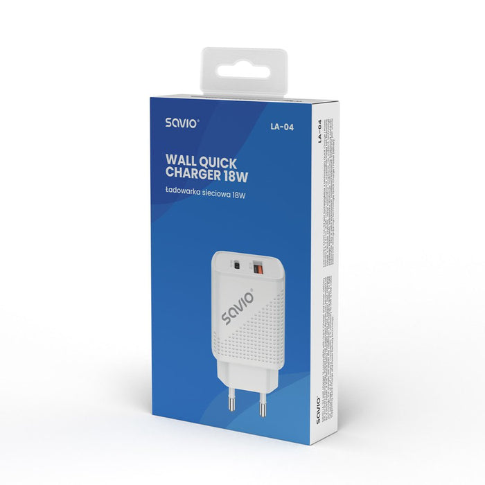 EAN 5901986046790 - Savio LA-04 USB Type A & Type C Quick Charge Power Delivery 3.0 Indoor Smartphone, Tableta Blanco Carga r imagen 9