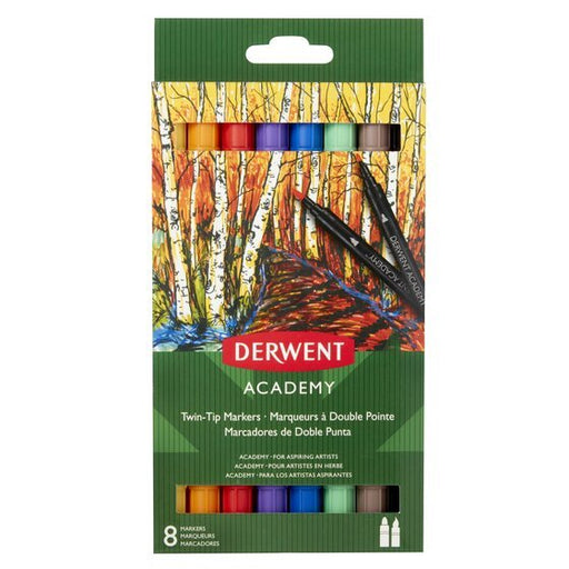 EAN 0043100982067 - Derwent Academy marcador 8 pieza(s) Punta de pincel Multicolor imagen 1