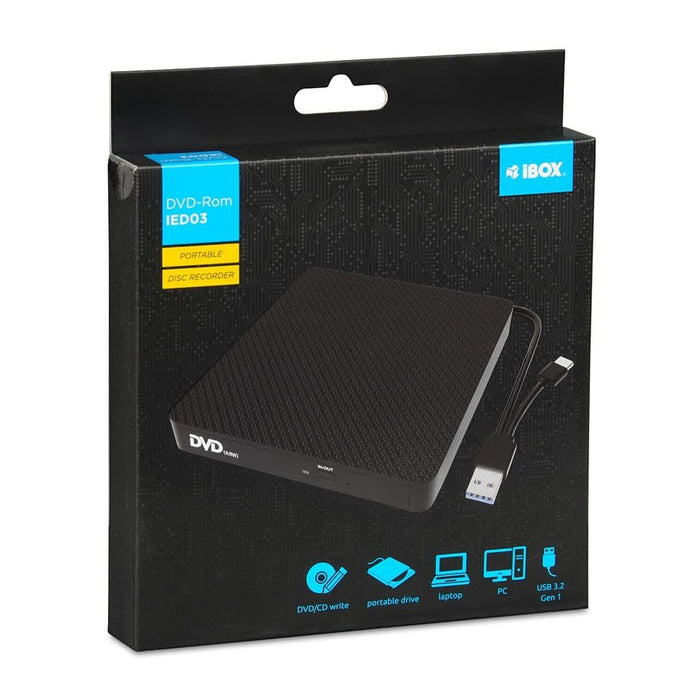 EAN 5903968680596 - iBox IED03 unidad de disco óptico DVD±RW Negro imagen 8