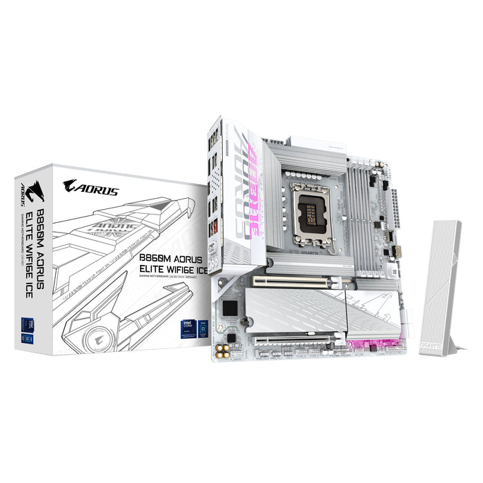 EAN 0889523046548 - GIGABYTE B860M AORUS ELITE WF6E ICE Intel B860 LGA 1851 (Socket V1) micro ATX imagen 1