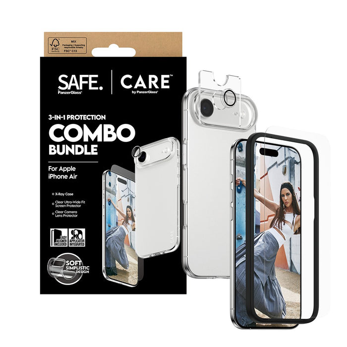 EAN 5715685027505 - PanzerGlass SAFE. | CARE by ® 3-in-1 Fashionable Combo Bundle iPhone Air Protector de pantalla Apple 1 pi imagen 5