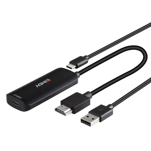 EAN 4002888434232 - Lindy 43423 adaptador de cable de vídeo 0,2 m USB Tipo C HDMI + USB Type-C Negro imagen 2