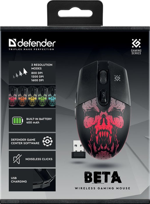 EAN 4714033527071 - Defender Beta GM-707L ratón Juego mano derecha RF inalámbrico Óptico 1600 DPI imagen 5