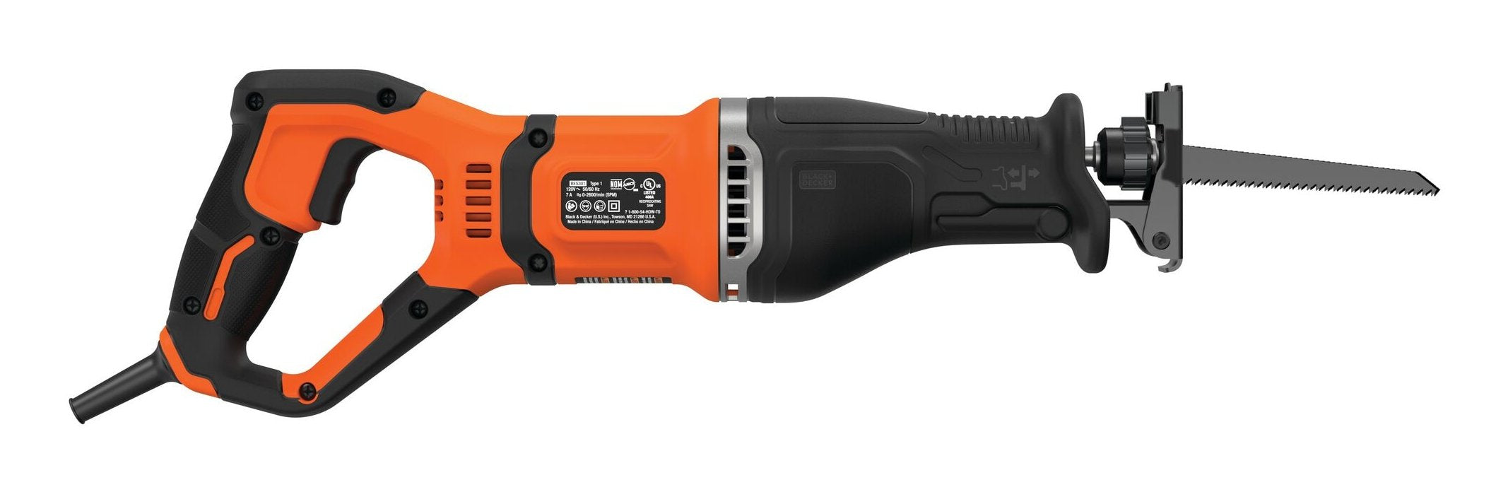 EAN 5035048737279 - Black & Decker BES301-QS sierra recíproca 2800 spm 750 W Negro, Naranja imagen 4