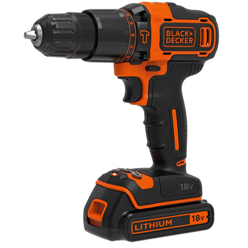 EAN 5035048641132 - Black & Decker BDCHD18K-QW taladro 1400 RPM Sin llave Negro, Naranja imagen 1