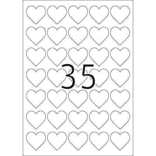EAN 4008705107907 - HERMA 10790 etiqueta autoadhesiva Corazón Permanente Blanco 350 pieza(s) imagen 2
