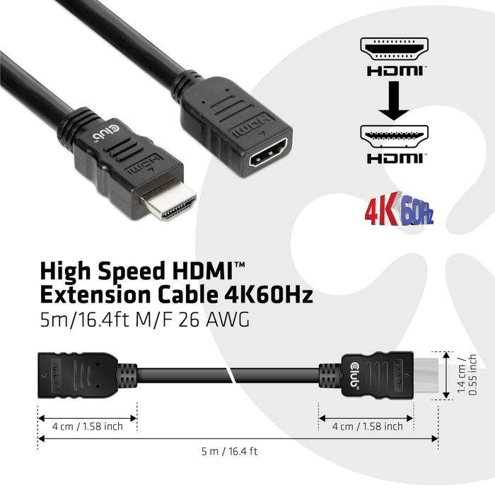 EAN 8719214471606 - CLUB3D CAC-1325 cable HDMI 5 m HDMI tipo A (Estándar) Negro imagen 3