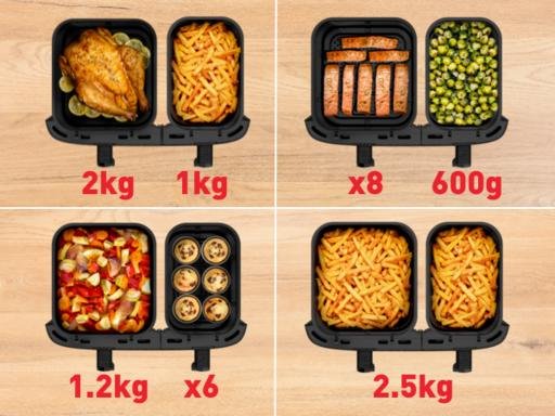 EAN 3045380026452 - Moulinex EZ942HF0 freidora Doble 11 L Independiente 2020 W Freidora de aire caliente Carbón vegetal imagen 4