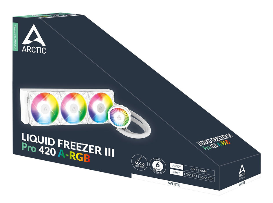 EAN 4895265000362 - ARCTIC Liquid Freezer III Pro 420 A-RGB (White) Procesador Sistema de refrigeración líquida todo en uno 1 imagen 6