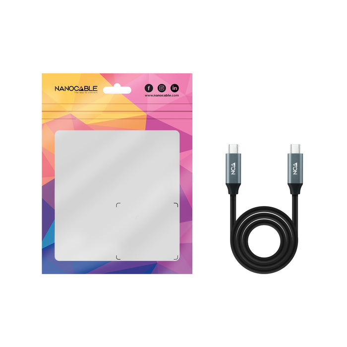 EAN 8433281012684 - Nanocable 10.01.4302 cable USB USB4 Gen 2x2 USB C Negro imagen 4