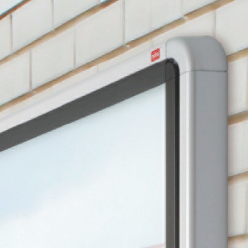 EAN 5028252064040 - Nobo Glazed Case Tablón de anuncios fijo Gris, Transparente, Blanco Aluminio, Vidrio imagen 7