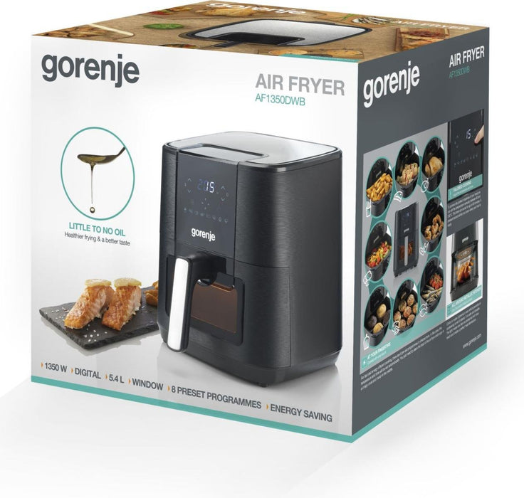 EAN 3838782695087 - Gorenje AF1350DWB freidora Sencillo 5,4 L Independiente 1350 W Freidora de aire caliente Negro imagen 9