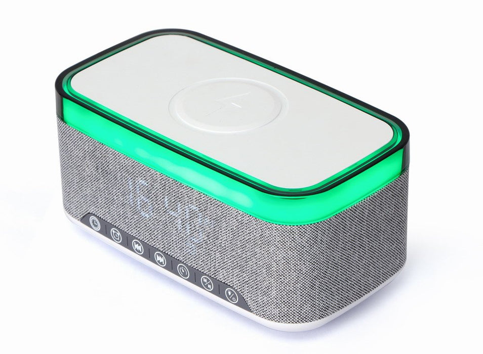 EAN 8716309131414 - Gembird DAC-SPKBT-QC15-GR despertador Reloj despertador digital Gris, Blanco imagen 2