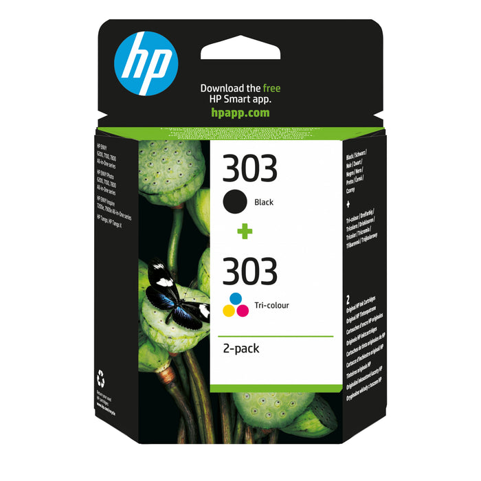 EAN 0192545863971 - HP 303 2-pack Black/Tri-color Original Ink Cartridges cartucho de tinta 2 pieza(s) Rendimiento estándar N imagen 1