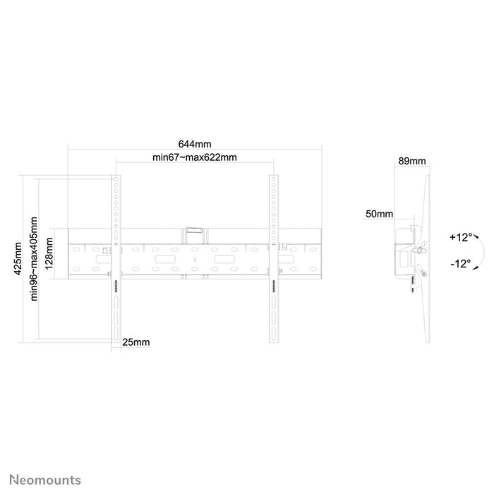 EAN 8717371446444 - Neomounts LFD-W2640MP soporte para TV 190,5 cm (75") Negro imagen 9