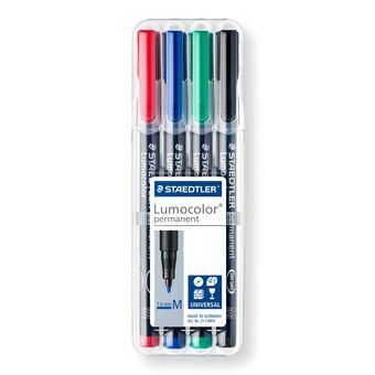EAN 4007817310380 - Staedtler Lumocolor 317 WP4 marcador permanente Negro, Azul, Verde, Rojo 4 pieza(s) imagen 2