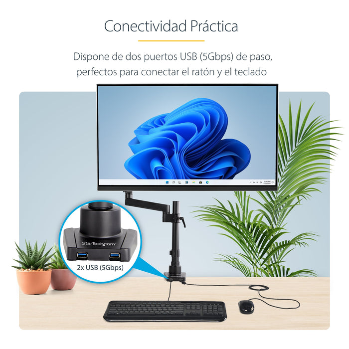EAN 0065030888349 - StarTech.com ARMPIVOT2USB3 soporte para monitor 86,4 cm (34") Escritorio Negro imagen 12