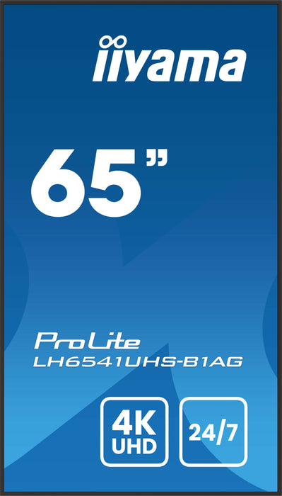EAN 4948570124558 - iiyama LH6541UHS-B1AG pantalla de señalización 163,8 cm (64.5") LCD 500 cd / m² 4K Ultra HD Negro 24/7 imagen 2