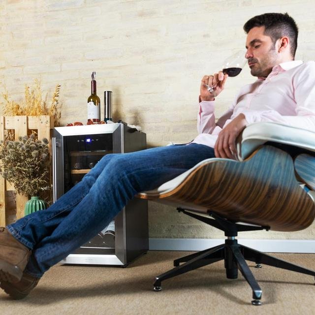 EAN 8435484001212 - Cecotec 00121 enfriador de vino Nevera de vino Independiente Acero inoxidable 15 botella(s) imagen 6