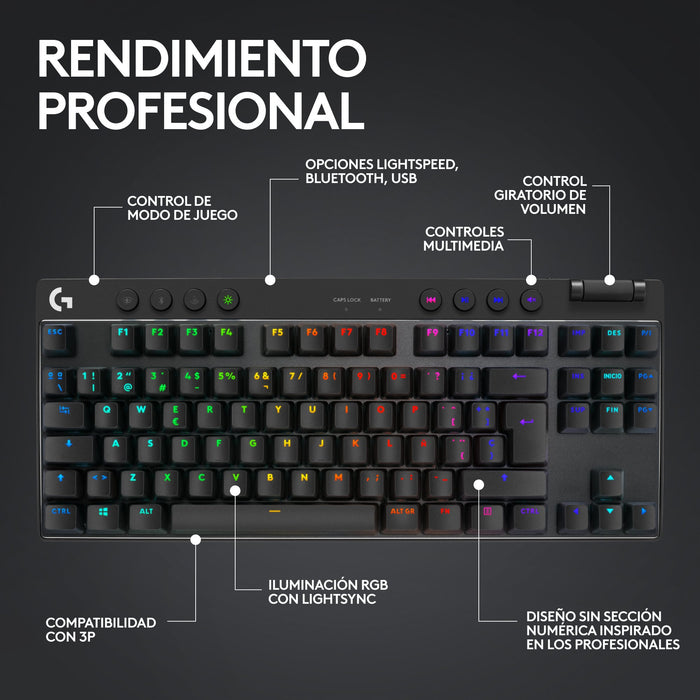 EAN 5099206113398 - Logitech G 920-012129 teclado Juego RF Wireless + Bluetooth QWERTY Español Negro imagen 9