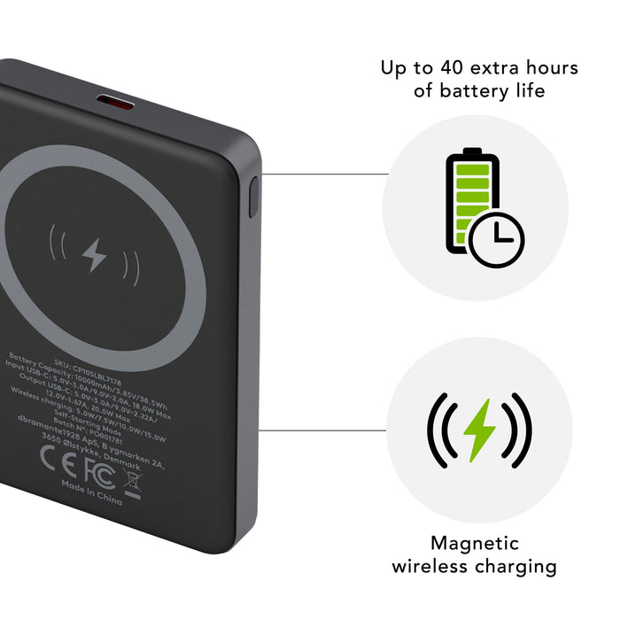 EAN 5711428071781 - dbramante1928 CP10SLBL7178 batería externa 10000 mAh Cargador inalámbrico Gris imagen 3