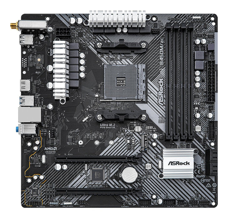 EAN 4710483932809 - Asrock B450M/ac R2.0 AMD B450 Zócalo AM4 micro ATX imagen 2