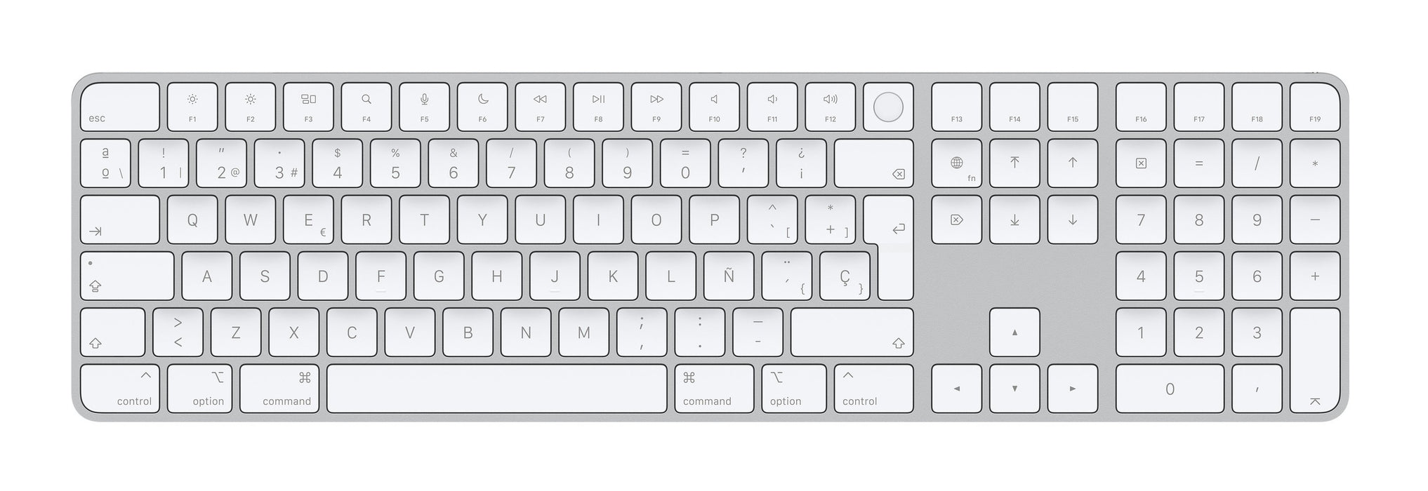 EAN 0194252544112 - Apple Magic teclado Universal USB + Bluetooth Español Aluminio, Blanco imagen 6