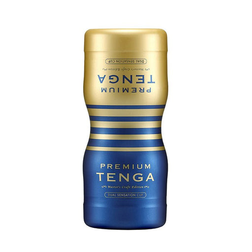 EAN 4570030973316 - Tenga Premium Dual Sensation Cup Masturbador masculino Azul, Oro Elastómero termoplástico (TPE) imagen 1