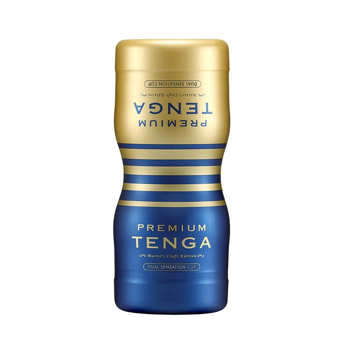 EAN 4570030973316 - Tenga Premium Dual Sensation Cup Masturbador masculino Azul, Oro Elastómero termoplástico (TPE) imagen 1