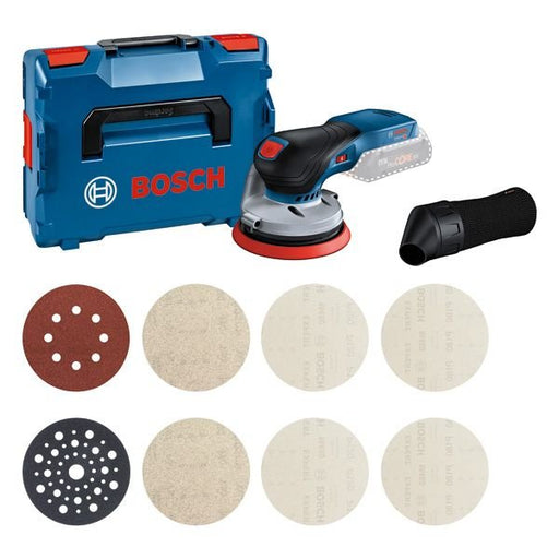 EAN 4053423257533 - Bosch 0 615 A50 04H lijadora portátil Lijadora rotorbital 10000 RPM Negro, Azul imagen 2