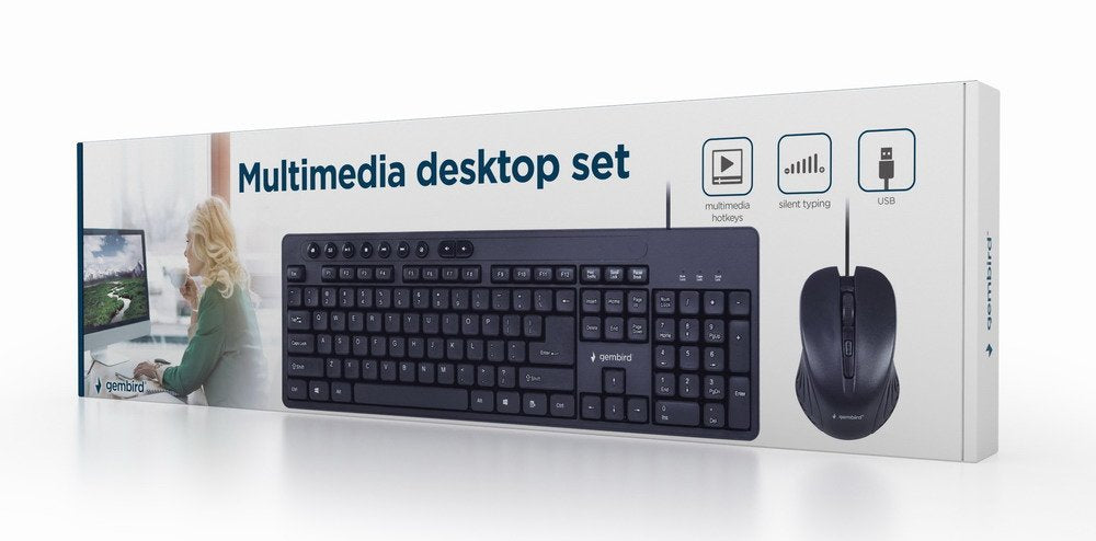 EAN 8716309118125 - Gembird KBS-UM-04 teclado Ratón incluido Universal USB QWERTY Inglés de EE. UU. Negro imagen 4