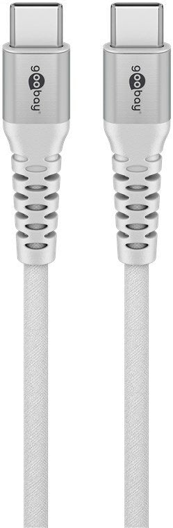EAN 4040849701948 - Goobay KAB USB-C (ST-ST) 2m Verbindungskabel Textilmantel White cable USB USB 2.0 USB C imagen 2