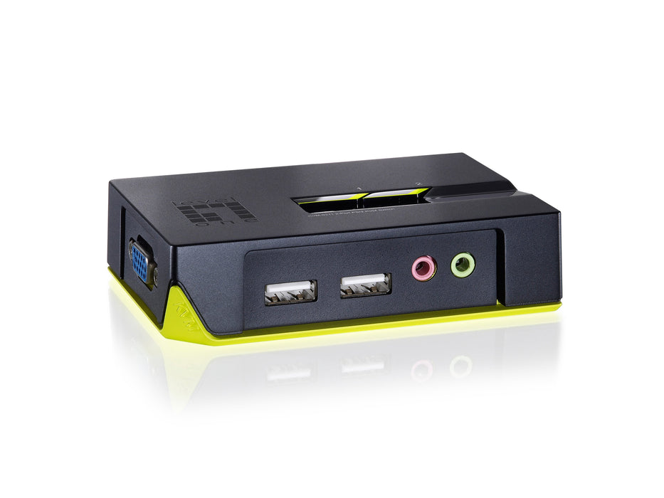 EAN 4015867137857 - LevelOne KVM-0221 interruptor KVM Negro, Verde imagen 1