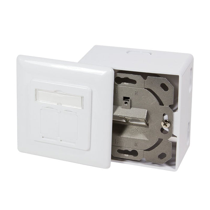 EAN 4052792032093 - LogiLink NP0039A toma de corriente RJ-45 Metálico, Blanco imagen 3