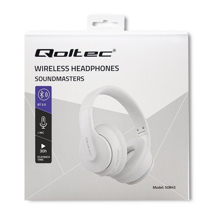 EAN 5901878508450 - Qoltec 50845 auricular y casco Auriculares Inalámbrico Diadema Llamadas/Música USB Tipo C Bluetooth Blanc imagen 6