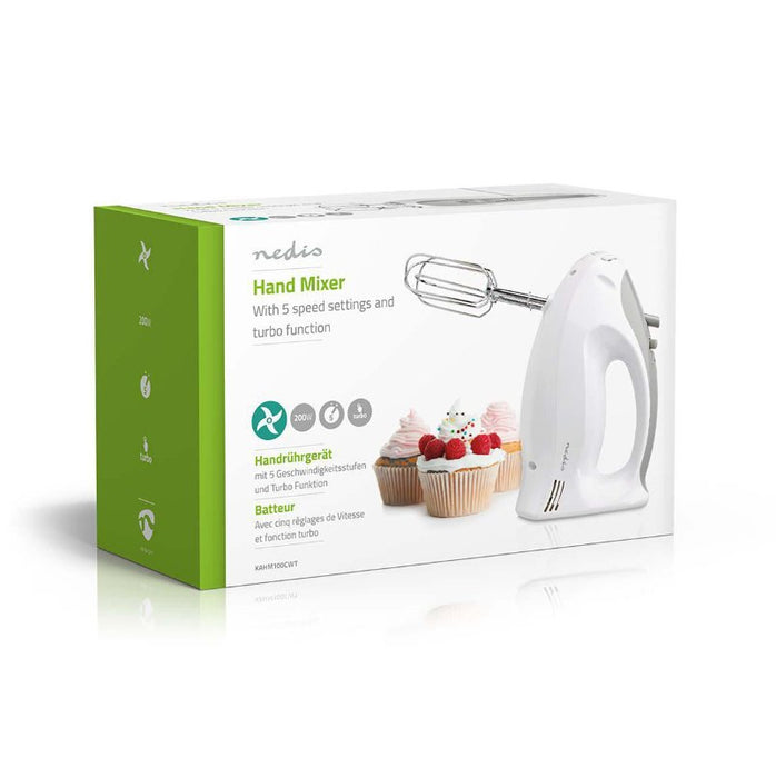 EAN 5412810330218 - Nedis KAHM100CWT batidora Batidora de mano 200 W Gris, Blanco imagen 14