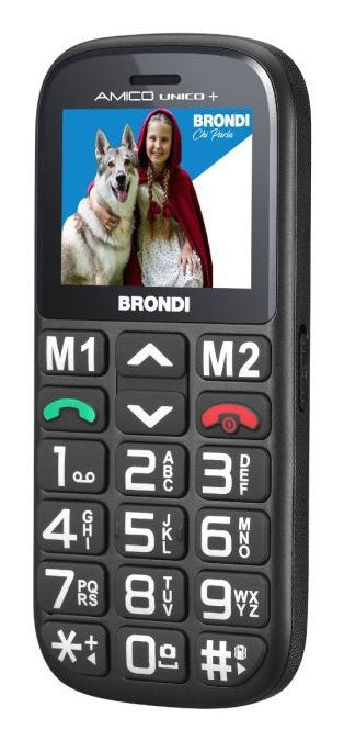 EAN 8015908820300 - Brondi Amico Unico+ 5,08 cm (2") Negro Teléfono básico imagen 3