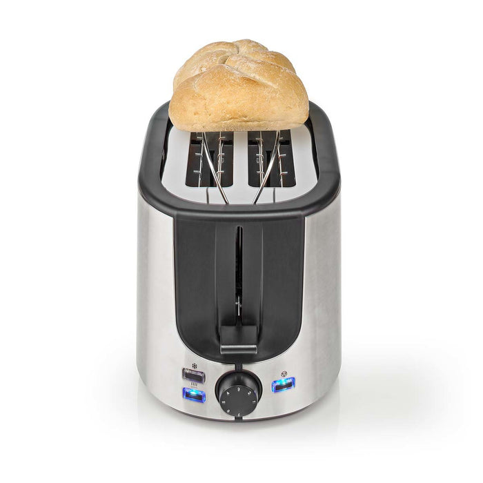 EAN 5412810336272 - Nedis KABT300EAL tostadora 7 2 rebanada(s) 1000 W Aluminio, Negro imagen 10