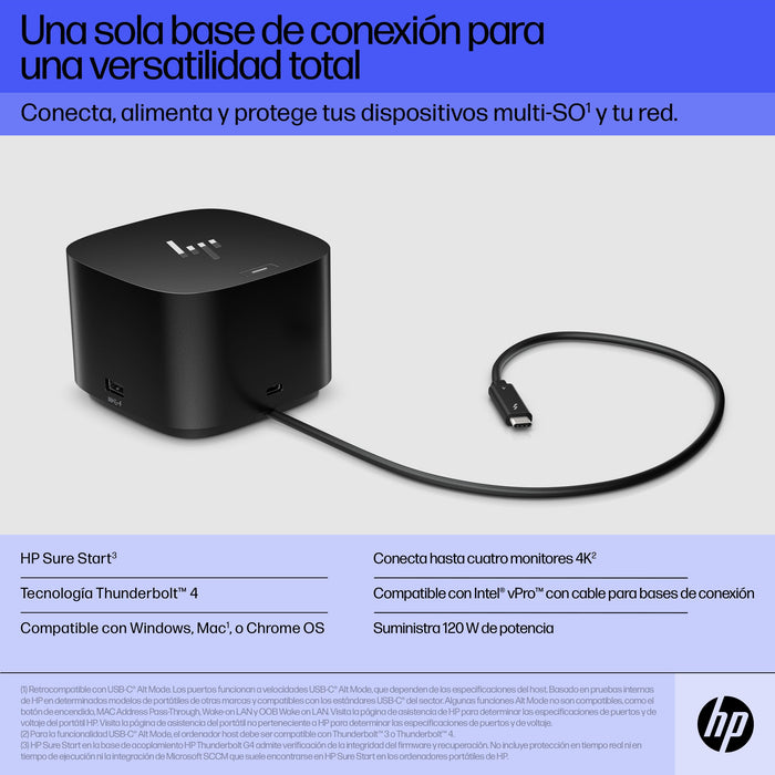 EAN 0196068757403 - HP Thunderbolt Dock 120W G4 Alámbrico Thunderbolt 4 Negro imagen 10