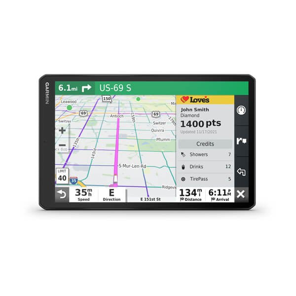 EAN 0753759293772 - Garmin DEZL LGV1010 navegador Fijo 25,6 cm (10.1") TFT Pantalla táctil 554 g Negro imagen 5