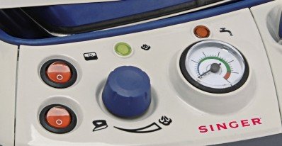 EAN 8032817500963 - SINGER SHG6201 estación plancha al vapor 850 W 1,2 L Suela de acero inoxidable Negro, Azul, Gris imagen 2