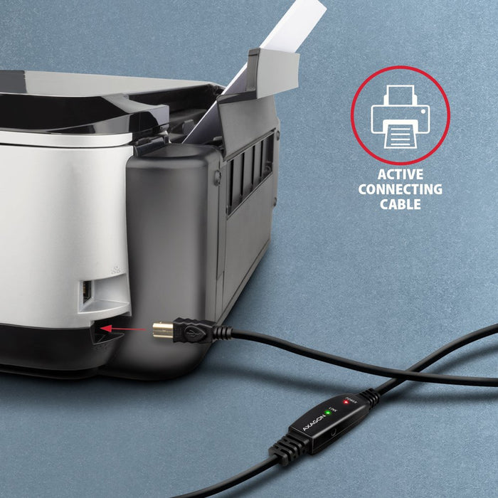 EAN 8595247907219 - Axagon ADR-215B USB 2.0 A-M -> B-M active connecting/repeater cable 15m - Kabel - Digital/Daten cable USB imagen 6