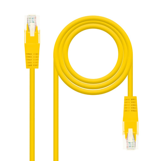 EAN 8433281003446 - Nanocable 10.20.0100-Y cable de red Amarillo 0,5 m Cat5e U/UTP (UTP) imagen 1